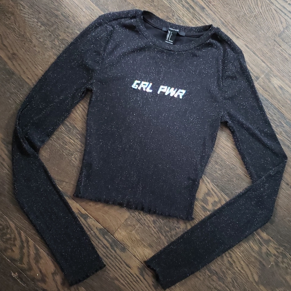 "Girl Power" glitter shirt
